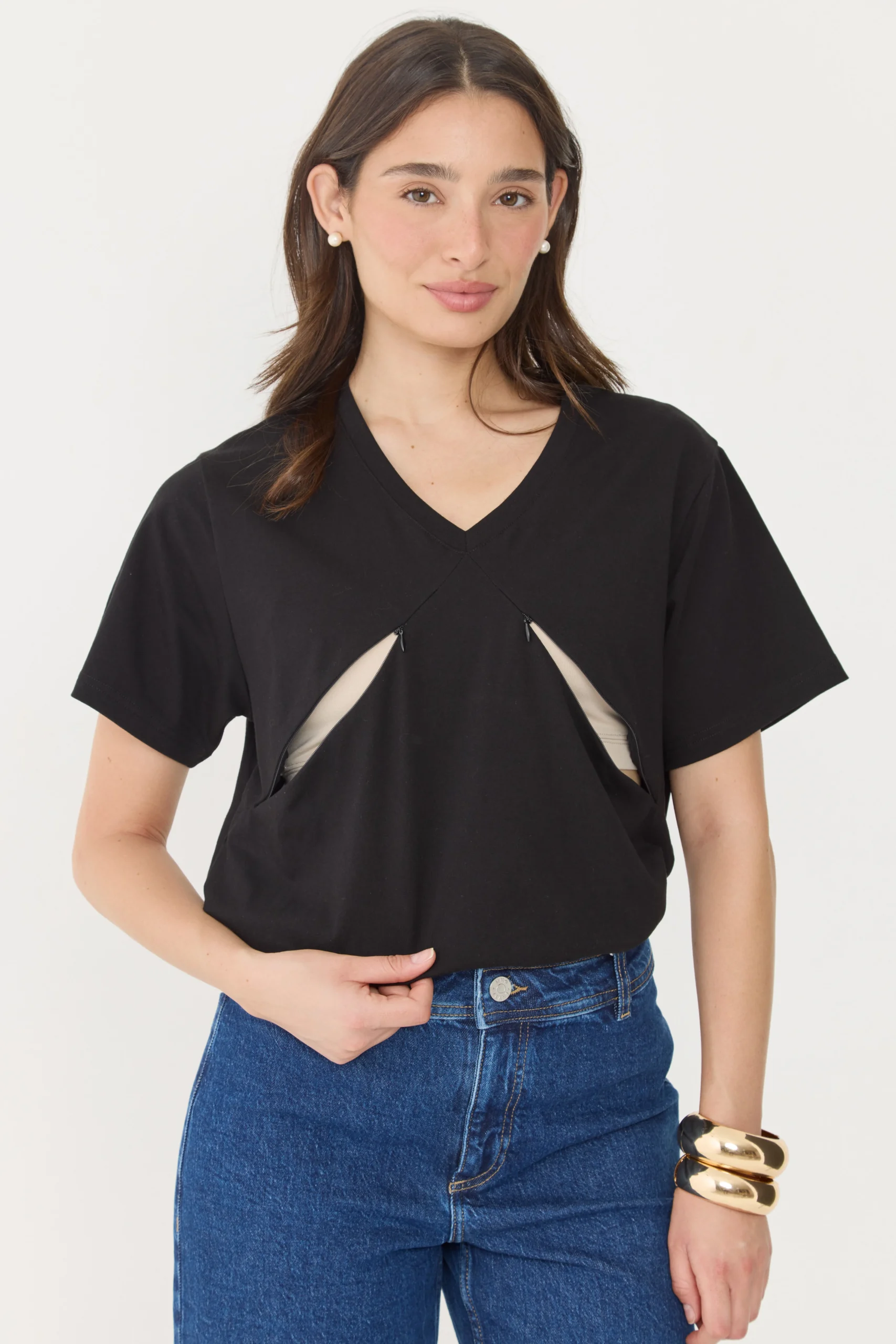 The prefect V-NECK • שחור – תמונה 6