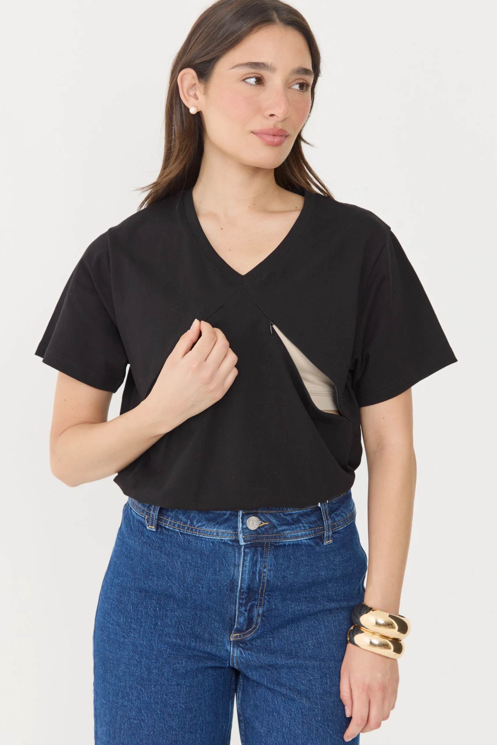 The prefect V-NECK • שחור – תמונה 7